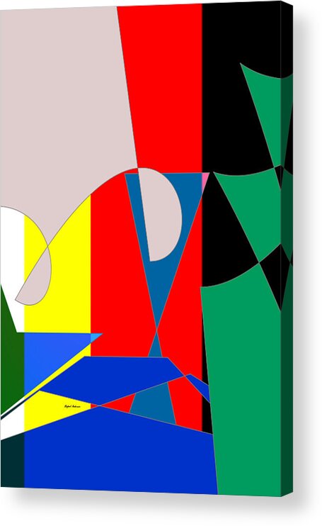 Abstract Acrylic Print featuring the painting Sunday Happy by Rafael Salazar
