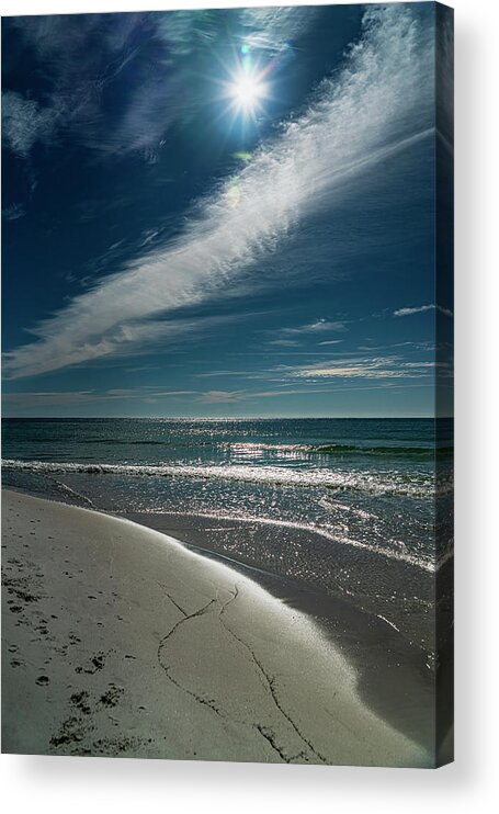 Sunrise Acrylic Print featuring the photograph Sunrise Destin Beach Florida by Bob Slitzan