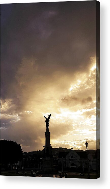 Sunset Acrylic Print featuring the photograph Sunset in the City Park by Nicole Tang