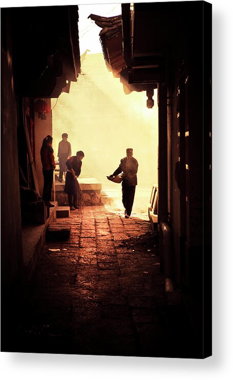 China Acrylic Print featuring the photograph Sweepers by Mark Gomez