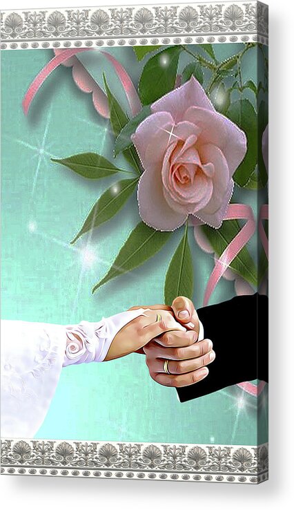 Wedding Acrylic Print featuring the digital art Take My Hand by Julie Grace