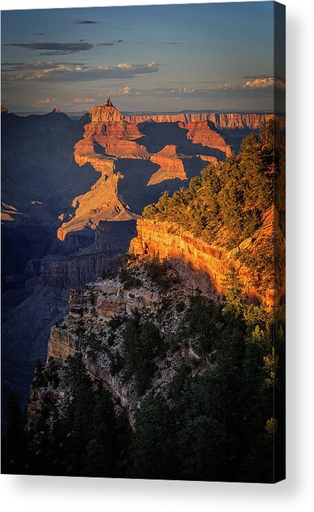 Arizona Acrylic Print featuring the photograph Temple Sunset by Jack and Darnell Est