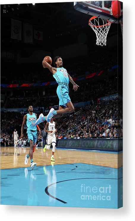 Nba Pro Basketball Acrylic Print featuring the photograph Terrance Ferguson by Zach Beeker