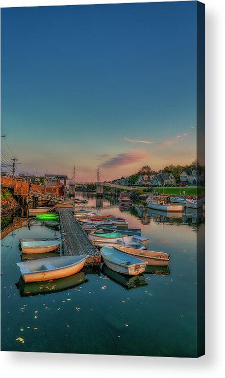 Perkins Cove Acrylic Print featuring the photograph The Boats of Perkins Cove by Penny Polakoff
