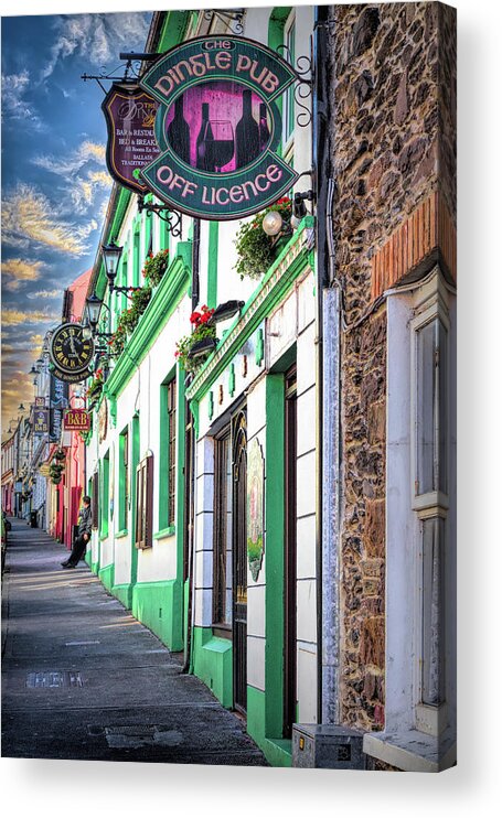 Spring Acrylic Print featuring the photograph The Dingle Pub by Debra and Dave Vanderlaan