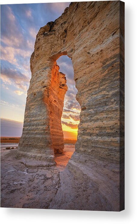 Kansas Acrylic Print featuring the photograph The Golden Arch by Darren White