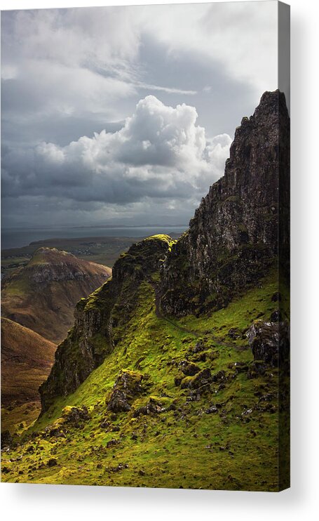 Clouds Acrylic Print featuring the photograph The Hiking Trails through the Scottish Highlands by Debra and Dave Vanderlaan