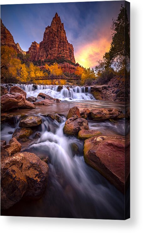 Zion National Park Acrylic Print featuring the photograph The Patriarch by Ryan Smith