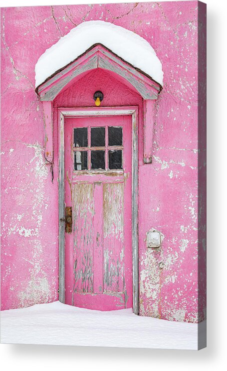 Door Acrylic Print featuring the photograph The Pink Door by Darren White