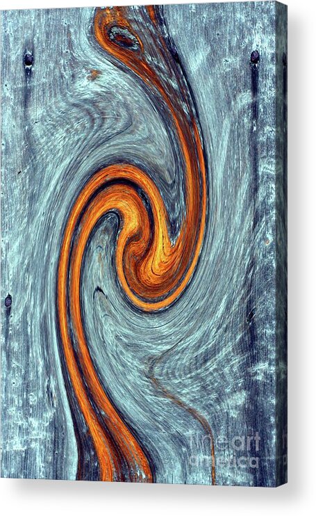 Abstract Acrylic Print featuring the photograph The Red River Flows by Marcia Lee Jones