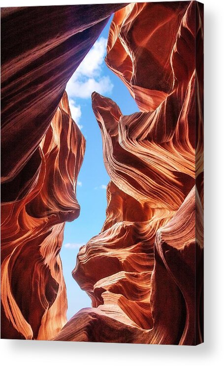 Antelope Canyon Acrylic Print featuring the photograph The Sea Unicorn by Bradley Morris