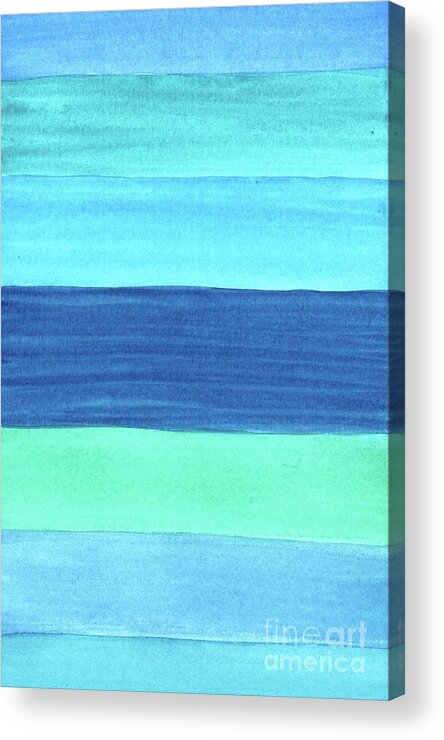 Abstract Ocean Acrylic Print featuring the painting The Seven Seas by Donna Mibus