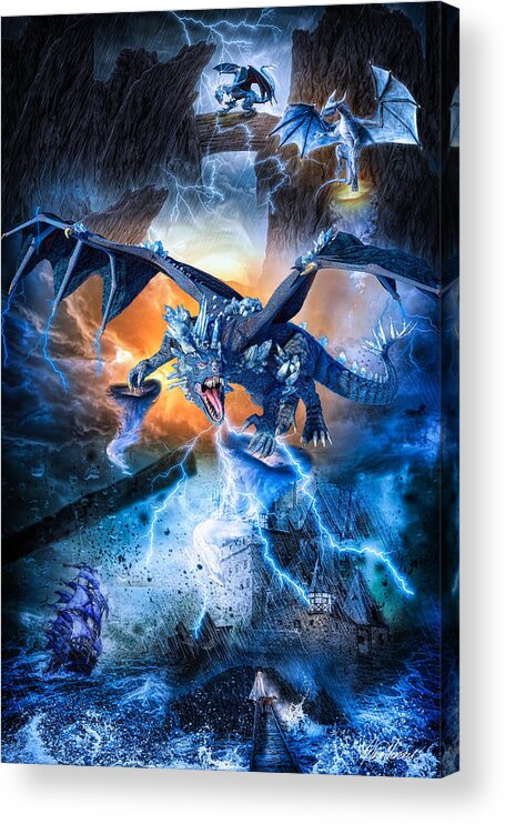 Storm Acrylic Print featuring the photograph The Storm Dragons by Diana Haronis