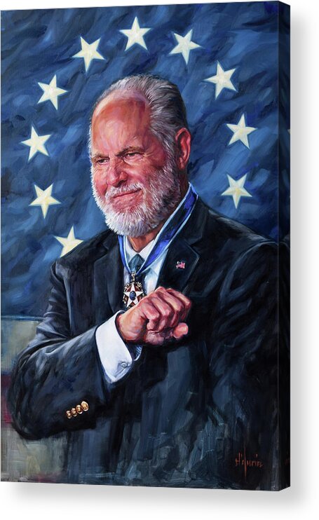 The Voice Of Freedom Acrylic Print featuring the painting The Voice of Freedom by Make Art Great Again