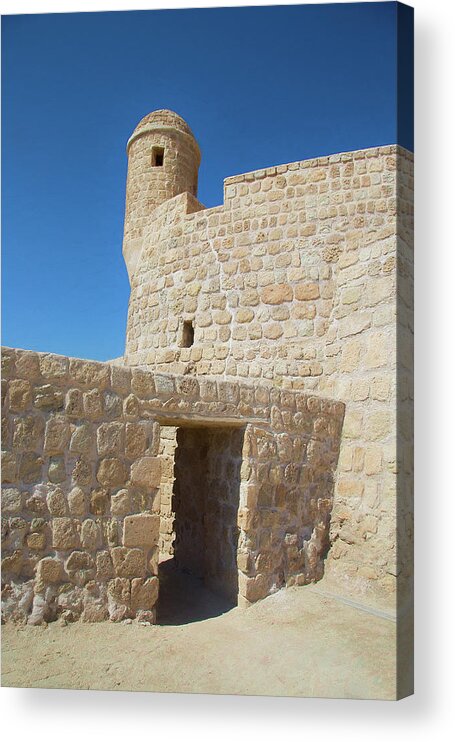 Bahrain Acrylic Print featuring the photograph The watchtower by Gaye Bentham