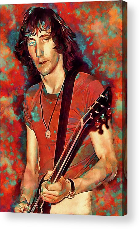 The Who Acrylic Print featuring the mixed media The Who Pete Townsend Art Eminence Front by The Rocker Chic