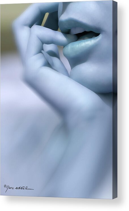 Woman Acrylic Print featuring the photograph Thinking Afar by Marc Nader