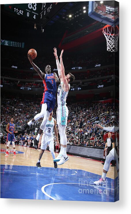 Thon Maker Acrylic Print featuring the photograph Thon Maker and Frank Kaminsky by Brian Sevald