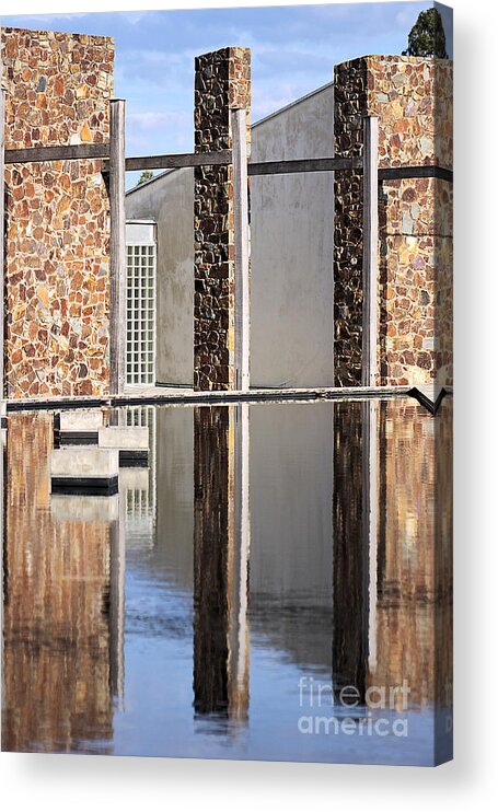 Yering Station Winery Acrylic Print featuring the photograph Time to Reflect by Joy Watson