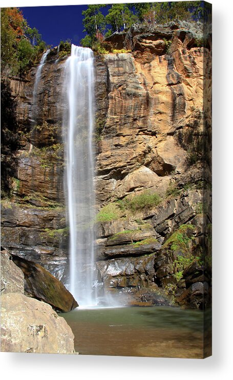 Waterfall Acrylic Print featuring the photograph Toccoa Falls, Georgia, U.S.A by Richard Krebs