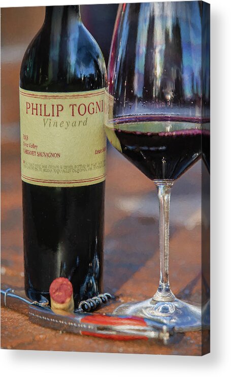 Cabernet Sauvignon Acrylic Print featuring the photograph Togni Wine 13 by David Letts