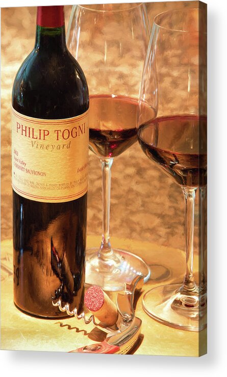 Cabernet Sauvignon Acrylic Print featuring the photograph Togni Wine 19 by David Letts