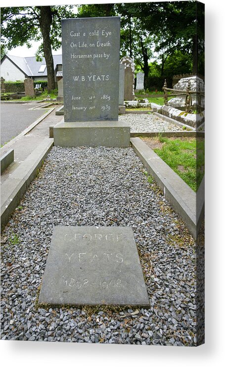Tombstone Acrylic Print featuring the photograph Tombstone for WB Yeats and Bertha George Yeats by David L Moore