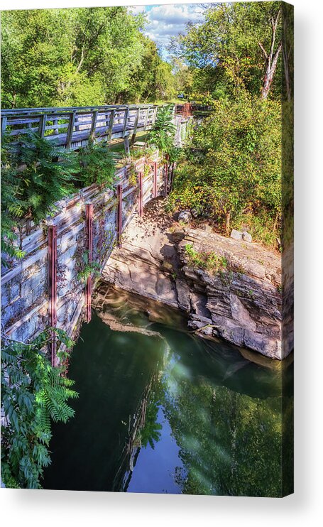 Tonoloway Aqueduct Acrylic Print featuring the photograph Tonoloway Aqueduct - C and O Canal by Susan Rissi Tregoning