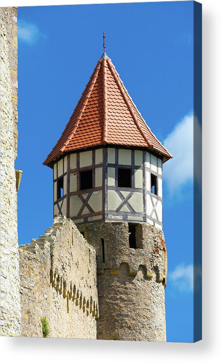Castle Acrylic Print featuring the photograph Tower of Hornberg Castle in Germany by Matthias Hauser