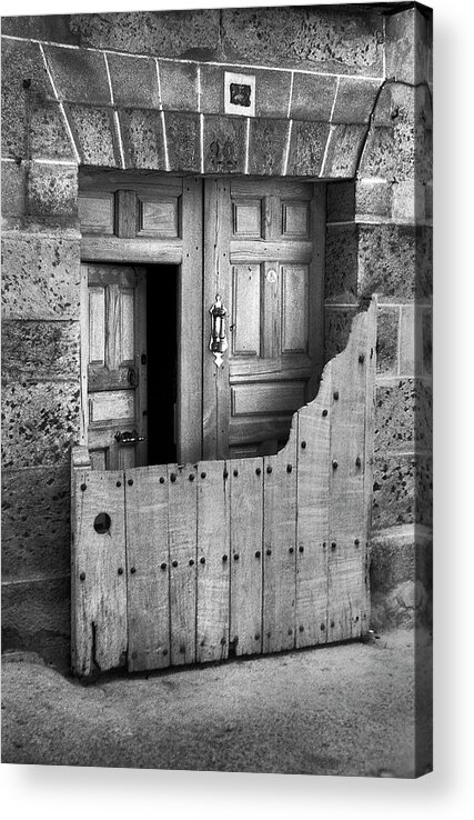Candelario Acrylic Print featuring the photograph Traditional door in Candelario by RicardMN Photography