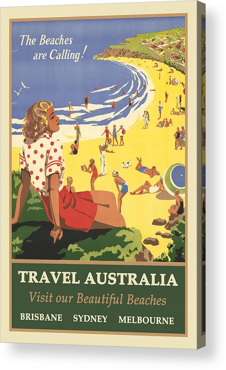 Australia Acrylic Print featuring the digital art Travel Australia Beaches by Long Shot