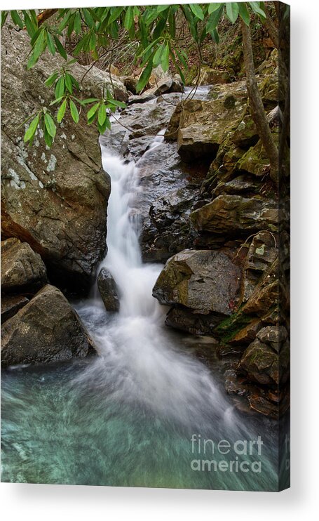 Triple Falls Acrylic Print featuring the photograph Triple Falls On Bruce Creek 21 by Phil Perkins