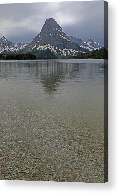 Two Medicine Lake Acrylic Print featuring the photograph Two Medicine Lake - Glacier National Park by Richard Krebs