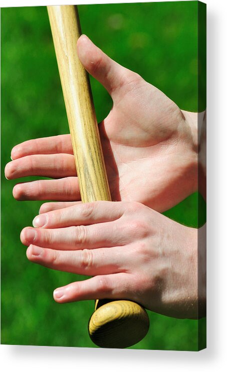 People Acrylic Print featuring the photograph Two-Seam Fastball by Bruce Leighty