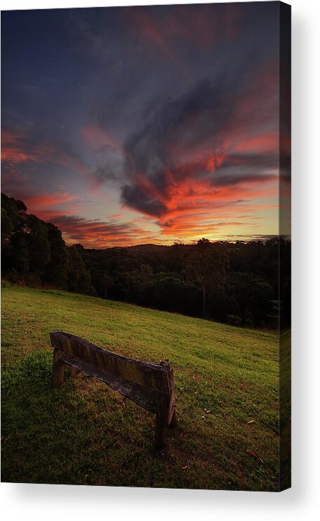 Landscape Acrylic Print featuring the photograph 2005sunset3 by Nicolas Lombard