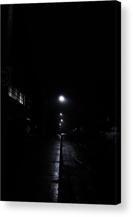 Night Acrylic Print featuring the photograph Up The Middle by Kreddible Trout