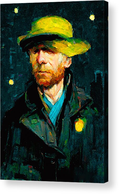 Vincent Van Gogh Acrylic Print featuring the digital art Van Gogh #4 by Craig Boehman