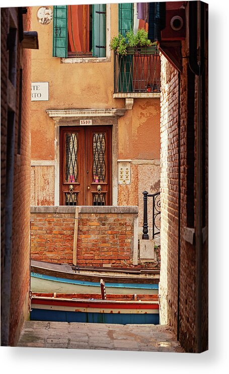Venice Acrylic Print featuring the photograph Venice Intersections by Melanie Alexandra Price
