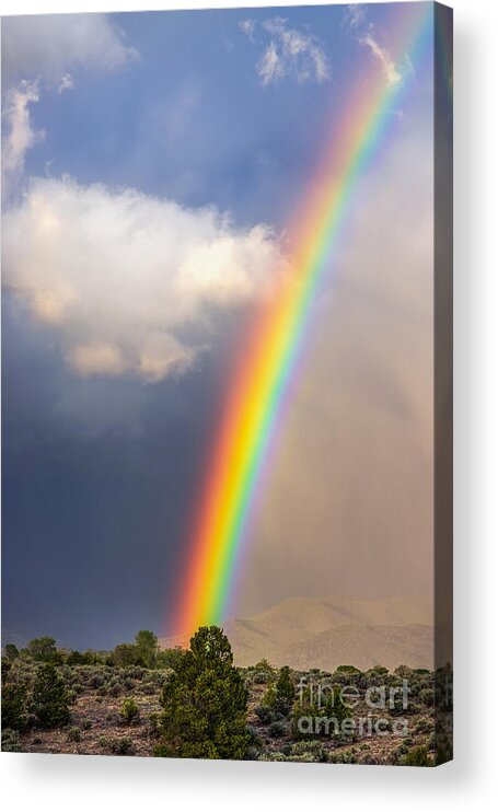 Taos Acrylic Print featuring the photograph Vibrant Rainbow May 2021 by Elijah Rael