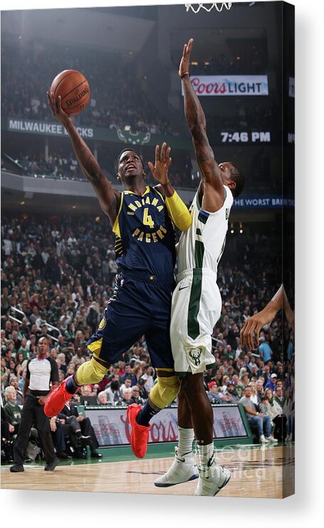 Nba Pro Basketball Acrylic Print featuring the photograph Victor Oladipo by Gary Dineen