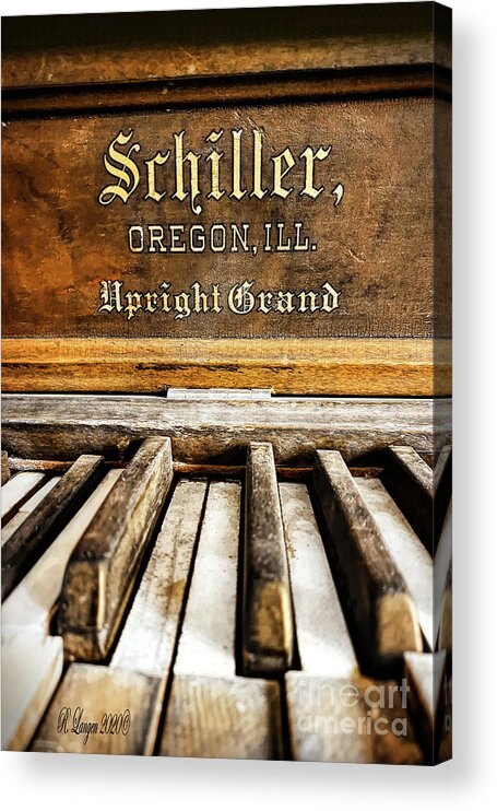 Vintage Piano Acrylic Print featuring the digital art Vintage Piano by Rebecca Langen