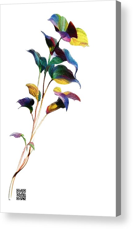 Violets Acrylic Print featuring the digital art Violets are Blue by Rafael Salazar