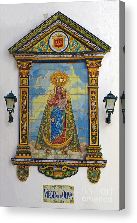 Catholic Art Acrylic Print featuring the photograph Virgen de la Oliva by Nieves Nitta