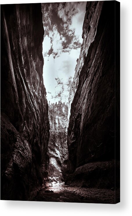 Utah Acrylic Print featuring the photograph Virgin River Walls by Mark Gomez