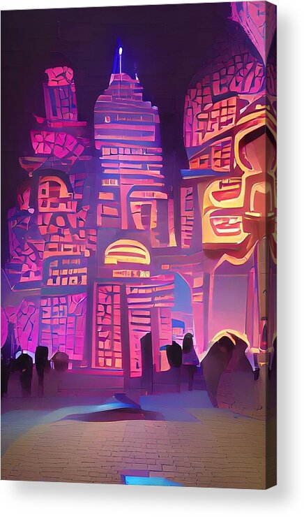  Acrylic Print featuring the digital art Warm Palace by Rod Turner