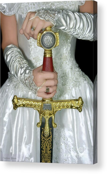 Prophetic Acrylic Print featuring the digital art Warrior Bride Stand 2 by Constance Woods