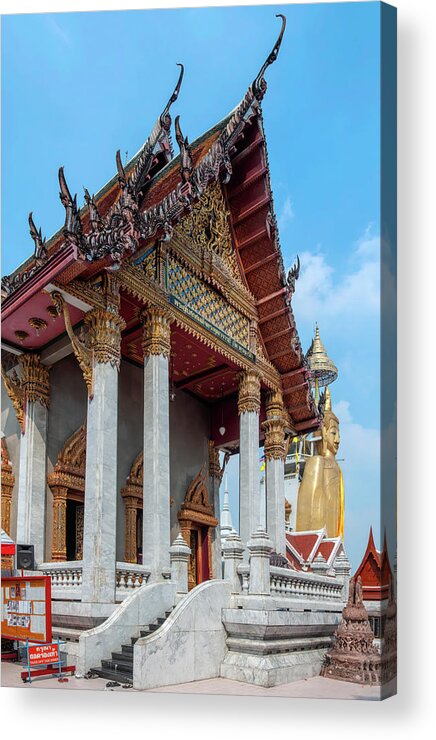Scenic Acrylic Print featuring the photograph Wat Intarawihan Phra Ubosot DTHB1277 by Gerry Gantt