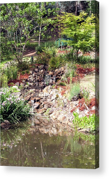Waterfall Acrylic Print featuring the photograph Waterfall, Holberry House, Nannup, Western Australia by Elaine Teague
