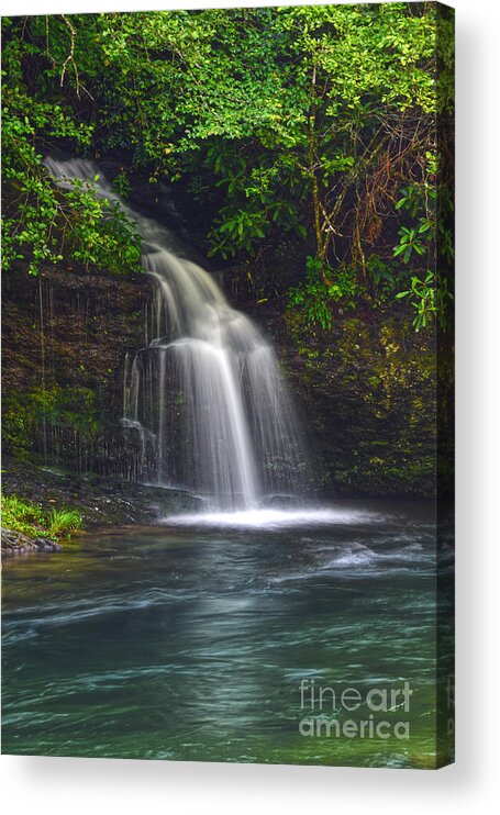 Waterfall Acrylic Print featuring the photograph Waterfall On Little River by Phil Perkins