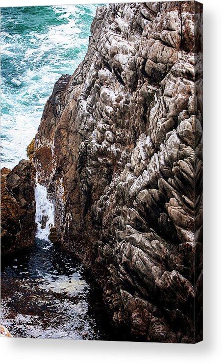Color Acrylic Print featuring the photograph Weatherd Cliff by Alan Hausenflock